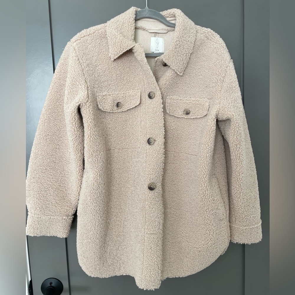 Joie beige teddy jacket, women’s M